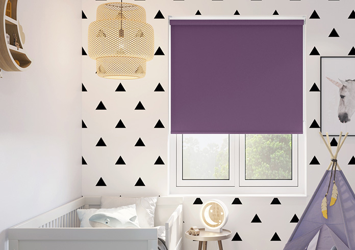 Trinity (FR Blackout), Venetian Purple - Roller Blind - Image 3